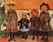 Edvard Munch Four Girls oil painting reproduction